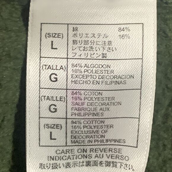 Disneyland Tigger Sweatshirt Large Green DL Hoodie Hooded w/ Pockets Embroidered - Picture 12 of 16